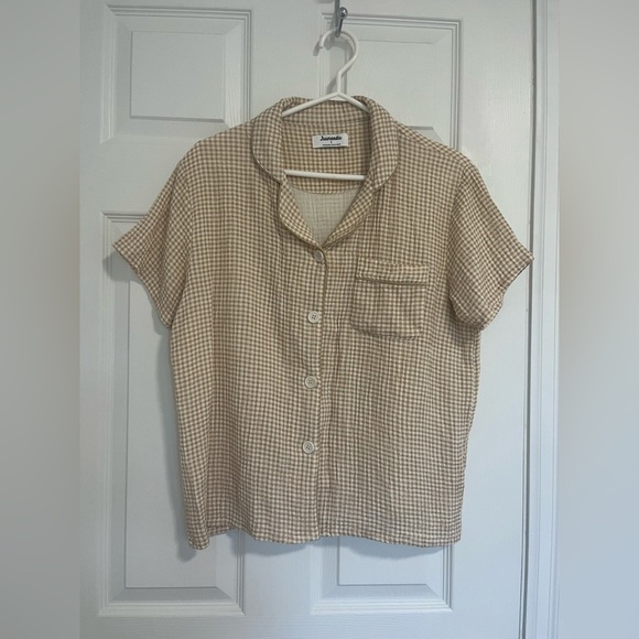 🇰🇷 juuneedu checkered plaid cotton pajama set - Picture 7 of 14